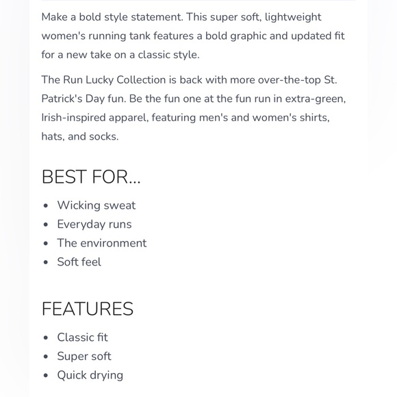 Brooks Women’s Distance Tank Luck of the Run - size small - Picture 6 of 6